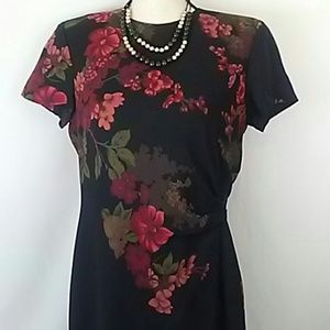 Coldwater Creek Classic Style Print Elegant Midi